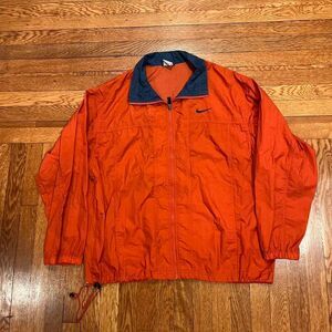 90s Nike white tag orange windbreaker‎ jacket